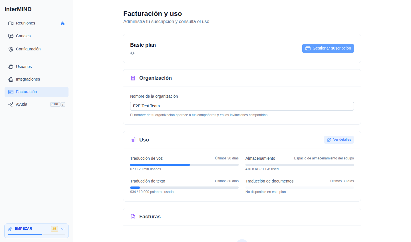 Tarjeta de Funciones de IA en la página Integraciones