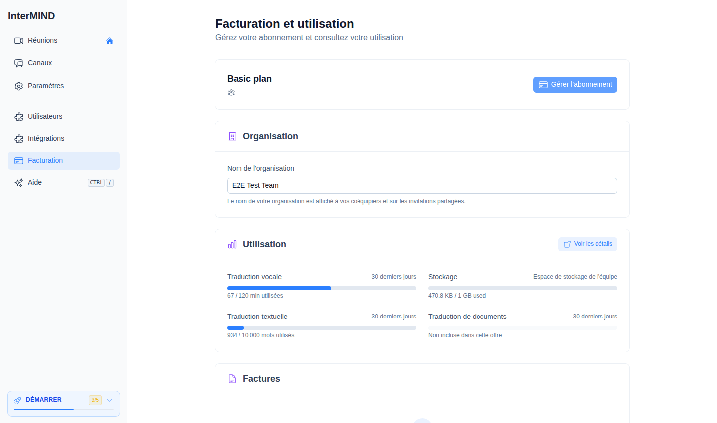 Carte des fonctionnalités d'IA sur la page Intégrations