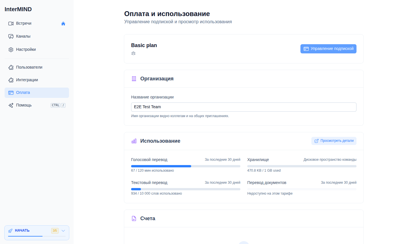 Карточка ИИ-функций на странице Интеграции