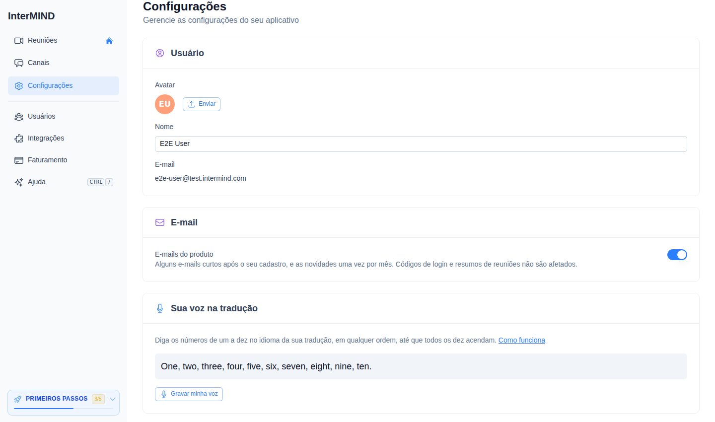 Cartão de preferências do aplicativo — cores do tema para o modo claro e escuro