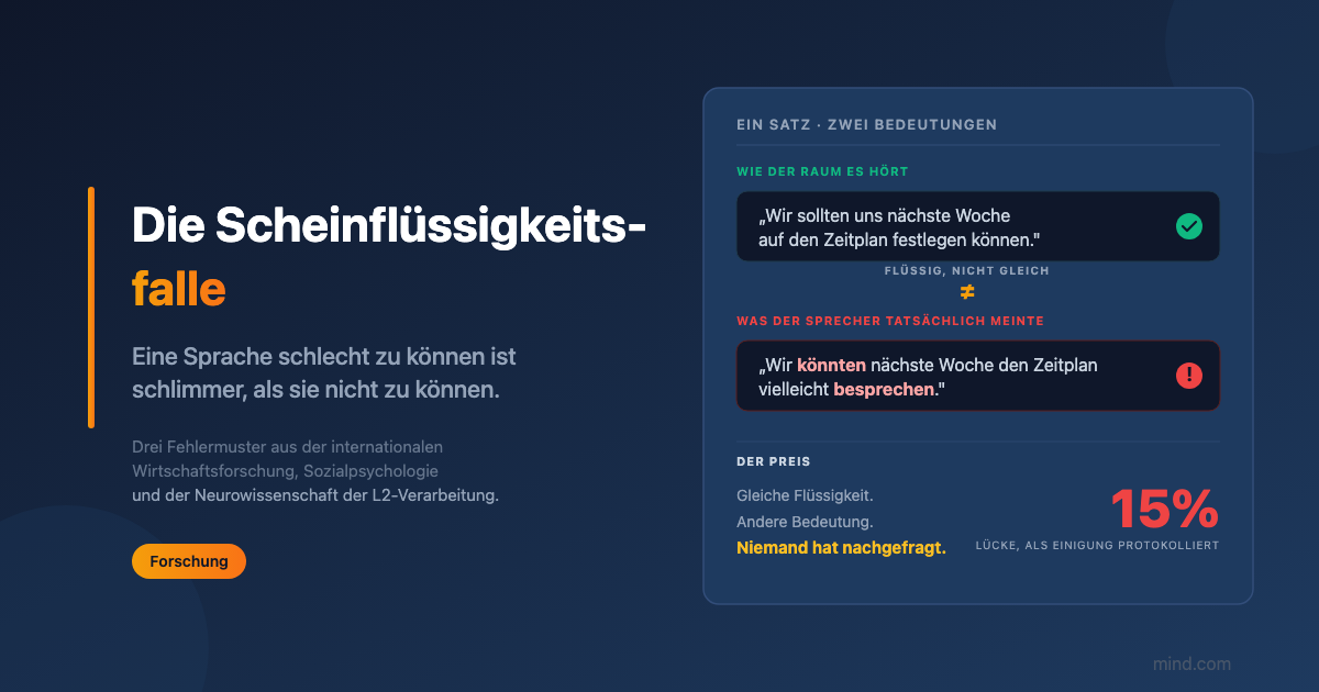 Die Falle der Scheinflüssigkeit: Wenn „ausreichendes“ Englisch schlimmer ist als gar kein Englisch