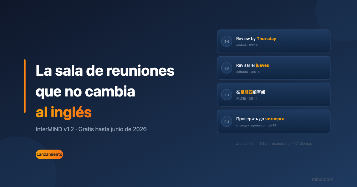 La Sala de Reuniones Que No Cambia al Inglés