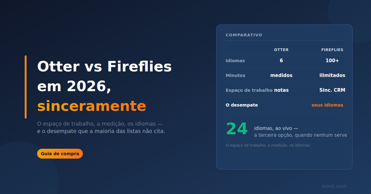 Otter vs Fireflies (2026): qual assistente de IA se encaixa — e quando nenhum deles se encaixa