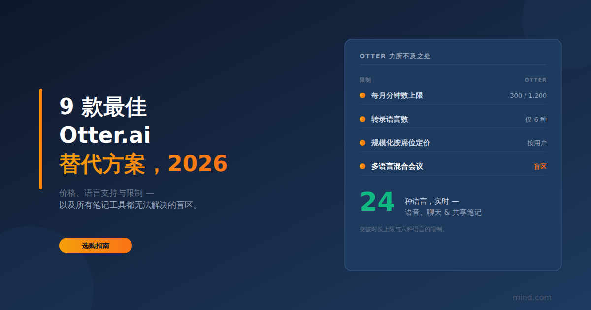 2026年9款最佳 Otter.ai 替代品（以及何时切换）