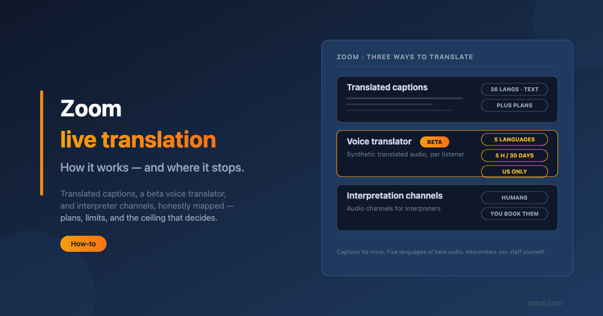 Zoom live translation: how it works, and where it stops